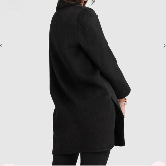 Bell & Bloom Wool Ex-Boyfriend Jacket Open Front Oversized Fit | Black | XL - Picture 3 of 16